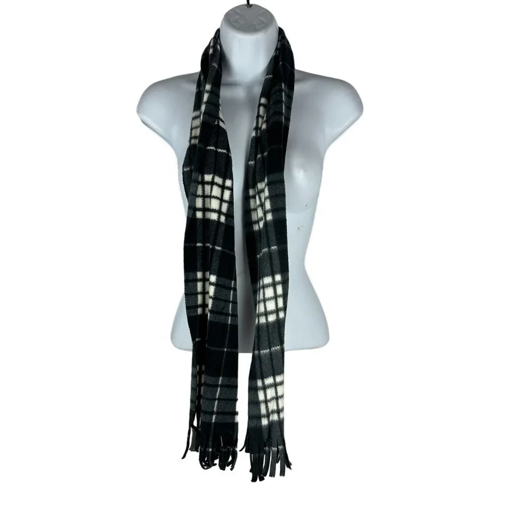 EnerWear Black & White Plaid Scarf